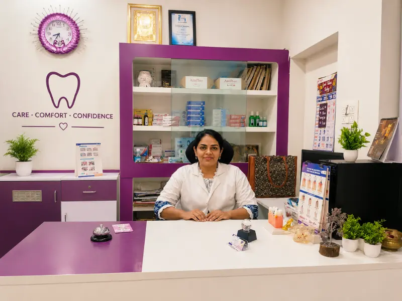 Doctor room at Dr Soujanya's dental clinic, Thiruverumbur