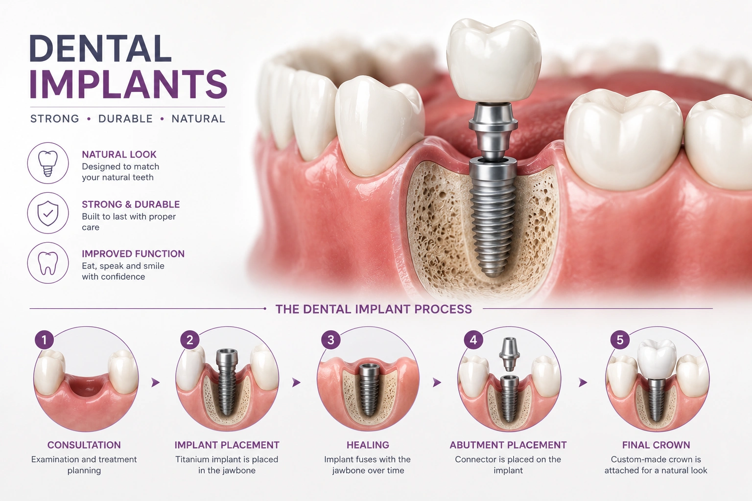 Dental Implants - Before and After results at Dr Soujanya's clinic, Thiruverumbur