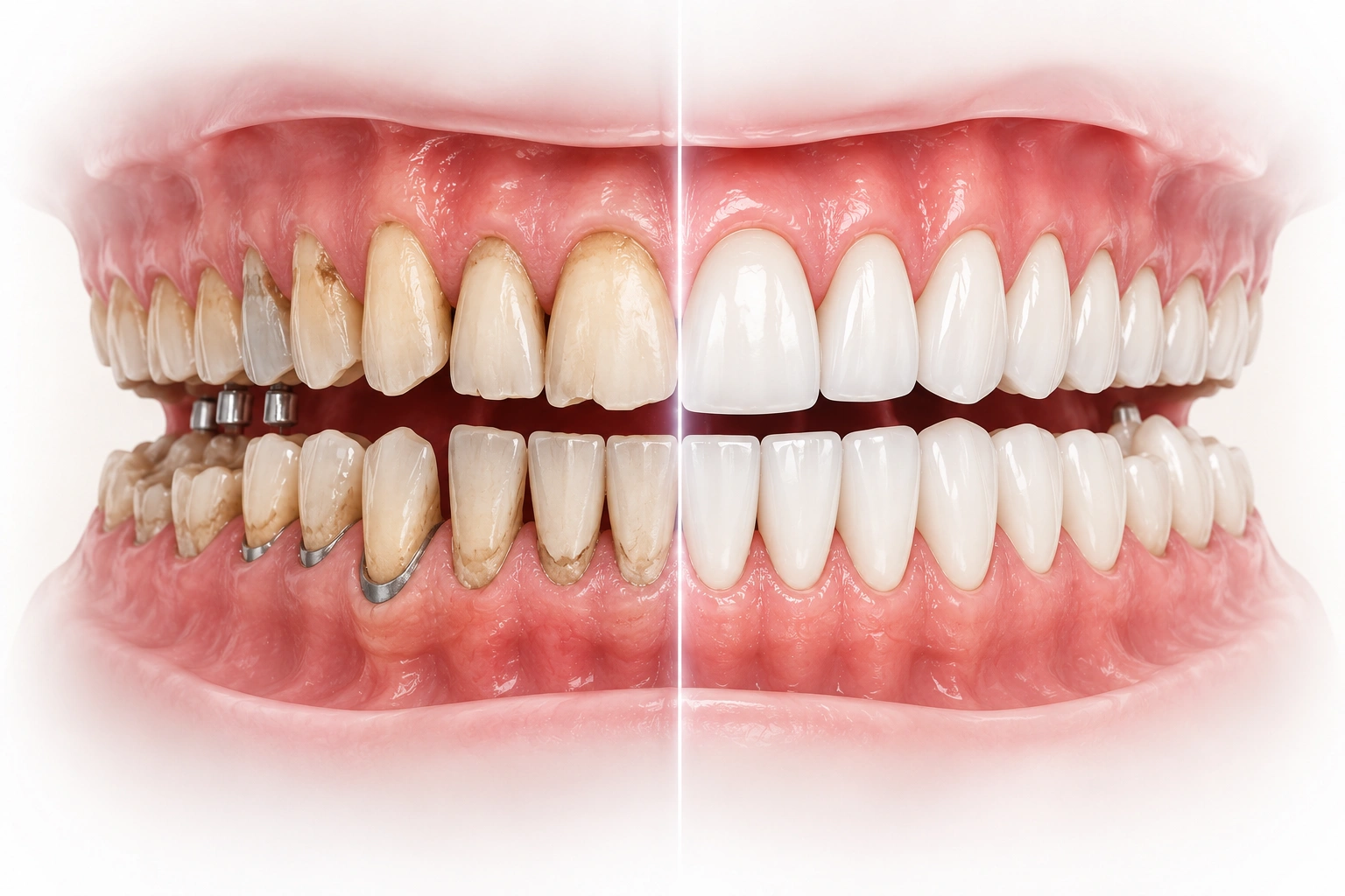 Full Mouth Rehabilitation - Before and After results at Dr Soujanya's clinic, Thiruverumbur